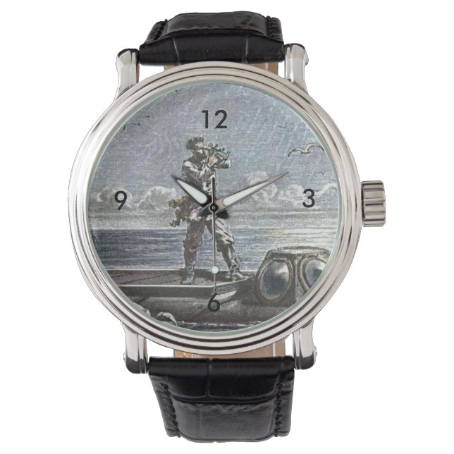 Captain Nemo Verne 20.000 Ligen Sci Fi Art Armbanduhr (Vorderseite)