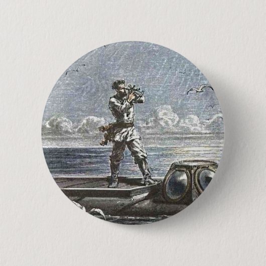 Captain Nemo Verne 20.000 Ligen Sci Fi Art Button (Vorderseite)