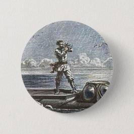 Captain Nemo Verne 20.000 Ligen Sci Fi Art Button