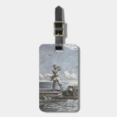 Captain Nemo Verne 20.000 Ligen Sci Fi Art Gepäckanhänger (Vorderseite vertikal)