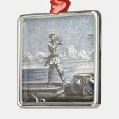 Captain Nemo Verne 20.000 Ligen Sci Fi Art Silbernes Ornament (Links)