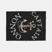 Captain Nonno Boat Segelboot Vintager Anker Fleecedecke (Vorderseite (Horizontal))