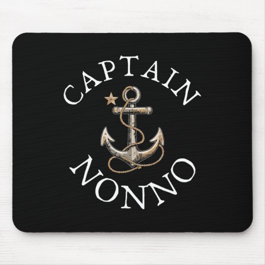 Captain Nonno Boat Segelboot Vintager Anker Mousepad (Vorne)