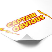 Captain Obvious Superhero Fotodruck (Ecke)