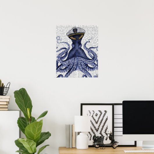 Captain Octopus Poster (Heimbüro)