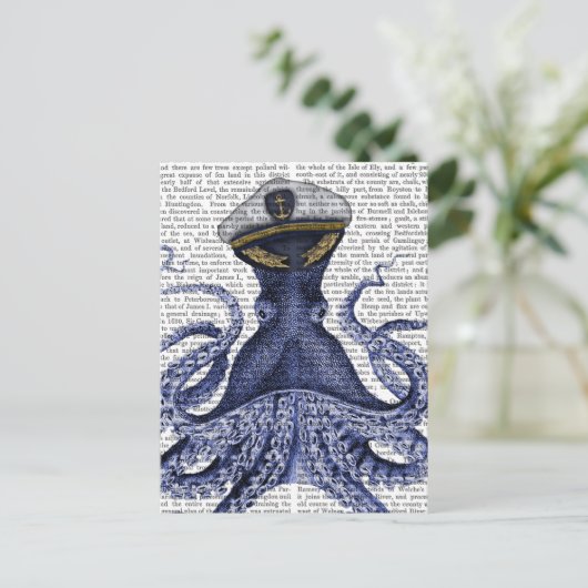 Captain Octopus Postkarte (Stehend Vorderseite)