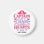 Captain of Chaos and Hearts Pirate Graphic Magnet (Vorne)