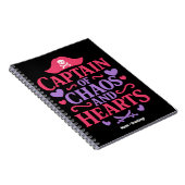 Captain of Chaos and Hearts Pirate Graphic Notizblock (Rechte Seite)