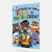 "Captain of the Pre-K Power Crew – Classroom  Acrylschild (Winkel)