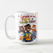 Captain of the Pre-K Power Crew Kaffeetasse (Links)