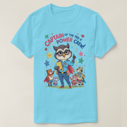 Captain of the Pre-K Power Crew T-Shirt (Design vorne)