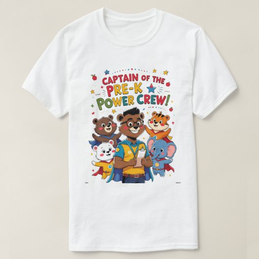 Captain of the Pre-K Power Crew T-Shirt (Design vorne)