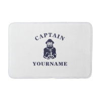 Captain Old Scruff mit Ihrem Namen Bath Mat