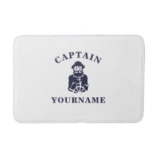 Captain Old Scruff mit Ihrem Namen Bath Mat Badematte