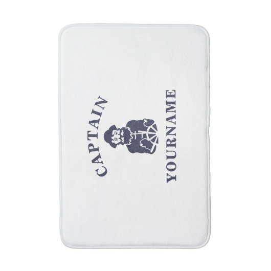 Captain Old Scruff mit Ihrem Namen Bath Mat Badematte (Vorderseite Vertikal)