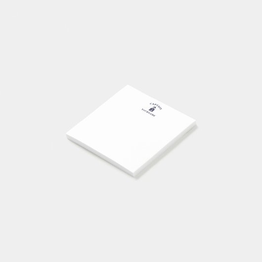 Captain Old Scruff mit Name Post - Anmerkungen Post-it Klebezettel (angewinkelt)