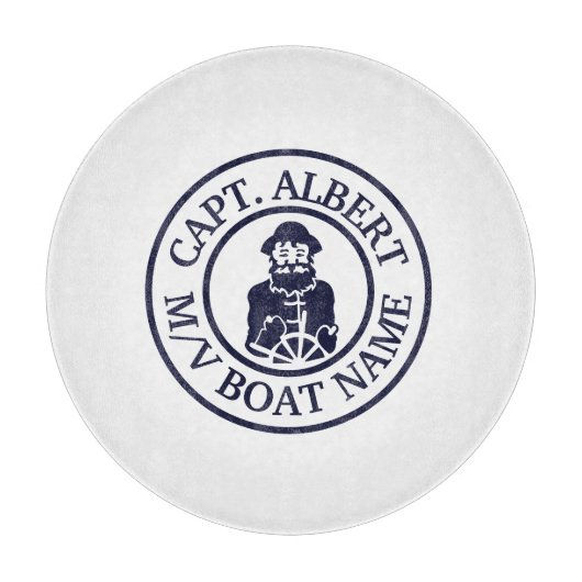 Captain Old Scruff Personalisierte Logo Cutting Bo Schneidebrett (Vorderseite)