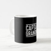 Captain Opa Shirt Männer Vatertag Bootfahren  Kaffeetasse (Vorderseite Links)