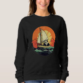 Captain Panda Summer Boat Family Vacation Sweatshirt (Vorderseite)