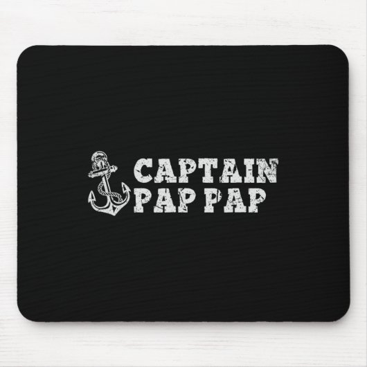 Captain Pap-pap Segelboot Pappap Bootsanker Mousepad (Vorne)