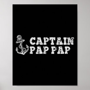 Captain Pap-pap Segelboot Pappap Bootsanker Poster