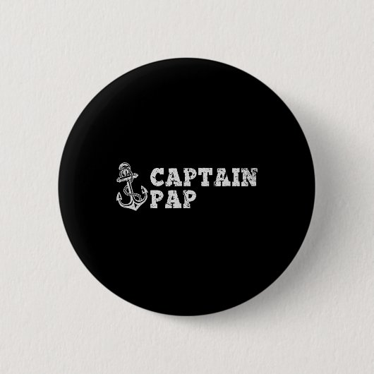 Captain Pap Sailing Bootfahren Vintage Bootanker F Button (Vorderseite)