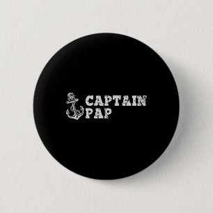 Captain Pap Segelboot Vintage Boot Anker Fu Button