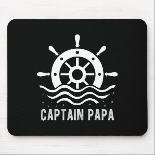 Captain Papa Boating Vatertag Pontoon Kapitän Mousepad