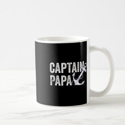 Captain Papa Pontoon Gift Lake Sailor Fischerboot Kaffeetasse (Rechts)