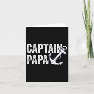 Captain Papa Pontoon Gift Lake Sailor Fischerboot Karte
