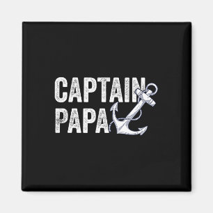 Captain Papa Pontoon Gift Lake Sailor Fischerboot Magnet