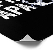 Captain Papa Pontoon Gift Lake Sailor Fischerboot Poster (Ecke)