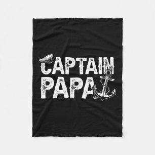 Captain Papa Pontoon Lake Sailor Fishing Bootfahre Fleecedecke