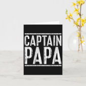 Captain Papa Shirt Pontoon Boat Fathers Day Fishin Karte (Gelbe Blume)