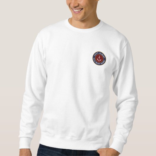 Captain Personalisiert Maroon Anchor Logo Sweatshi Sweatshirt (Vorderseite)