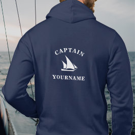 Captain Personalisiert Nautical Sailboat Sweatshir Hoodie