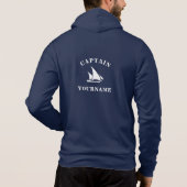 Captain Personalisiert Nautical Sailboat Sweatshir Hoodie (Rückseite)