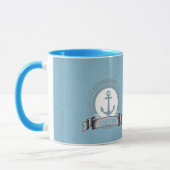 CAPTAIN personalisiertes Segelboot Wasseremblem Tasse (Links)