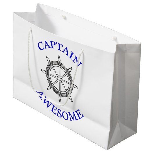 "Captain Phantastisch" Große Geschenktüte (Vorderseite Schrägansicht)