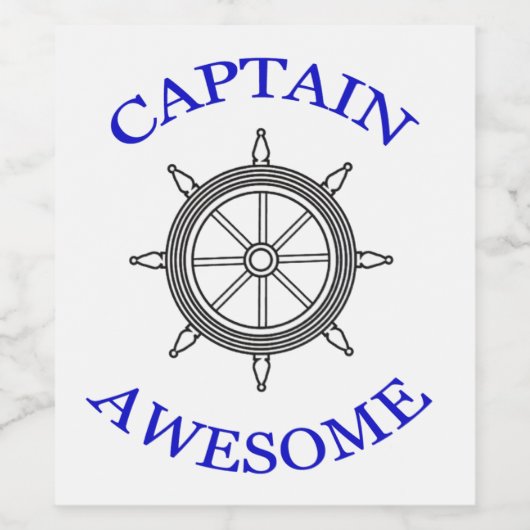 Captain Phantastisch Wine Label Weinetikett (Einzelnes Label)