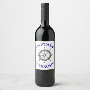 Captain Phantastisch Wine Label Weinetikett