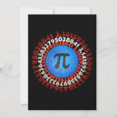 Captain Pi Superhero Shield Nerdy Math Pi Day Einladung (Vorderseite)