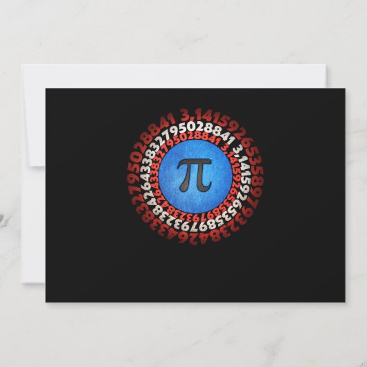 Captain Pi Superhero Shield Nerdy Math Pi Day Einladung (Rückseite)