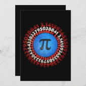 Captain Pi Superhero Shield Nerdy Math Pi Day      Einladung (Vorne/Hinten)