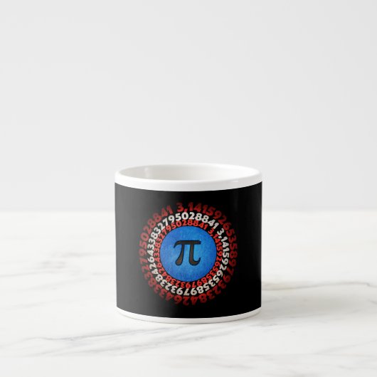 Captain Pi Superhero Shield Nerdy Math Pi Day Espressotasse (Vorderseite)