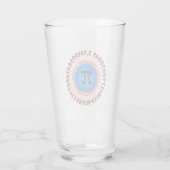 Captain Pi Superhero Shield Nerdy Math Pi Day      Glas (Rückseite)