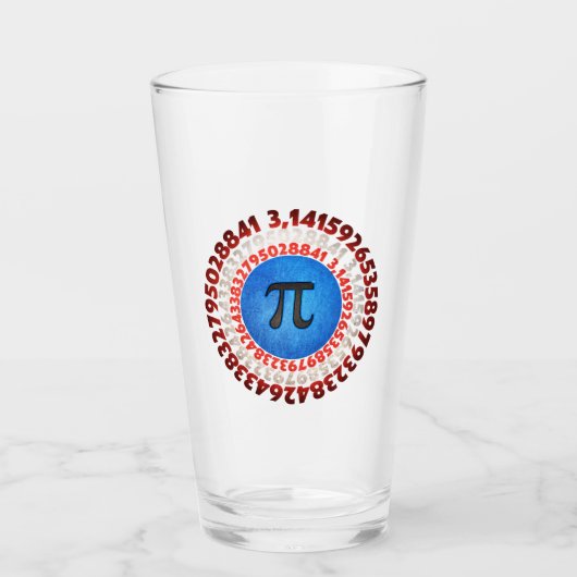 Captain Pi Superhero Shield Nerdy Math Pi Day      Glas (Vorderseite)