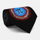 Captain Pi Superhero Shield Nerdy Math Pi Day Krawatte (Gerollt)