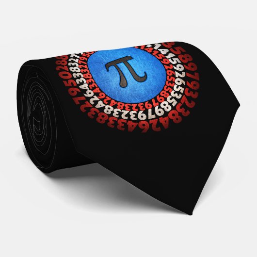 Captain Pi Superhero Shield Nerdy Math Pi Day Krawatte (Gerollt)