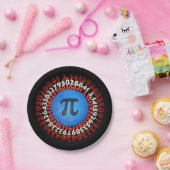 Captain Pi Superhero Shield Nerdy Math Pi Day      Pappteller (Party)